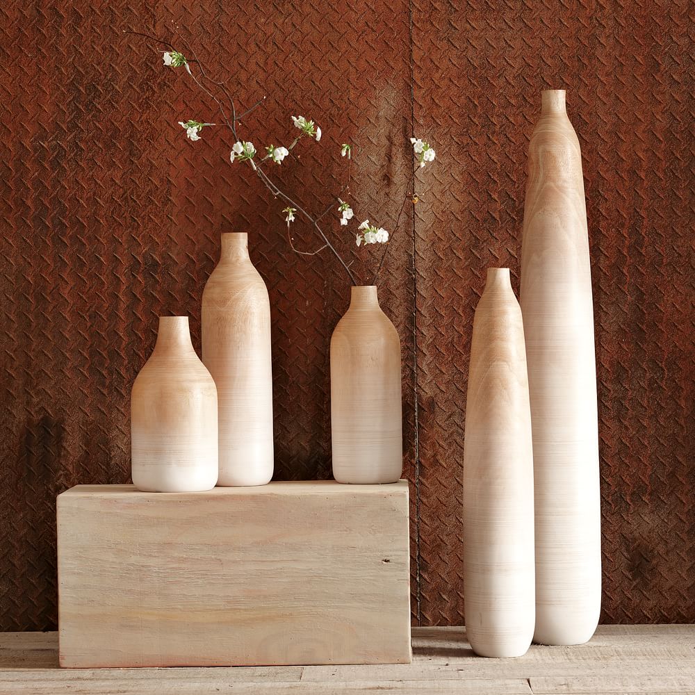 Wooden Ombre Vases West Elm