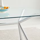 west elm chrome trestle dining table