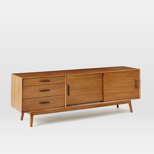 mid century tv console table