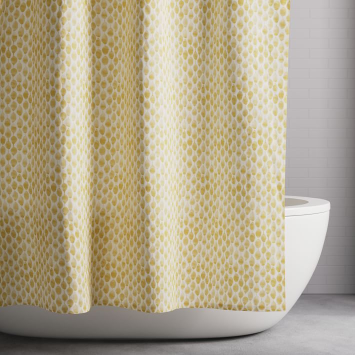 Organic Stamped Dots Shower Curtain West Elm