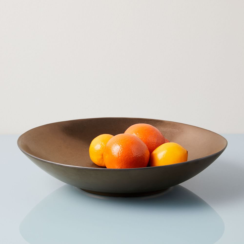 Reactive Glaze Bronze 13" Large Serving Bowl West Elm