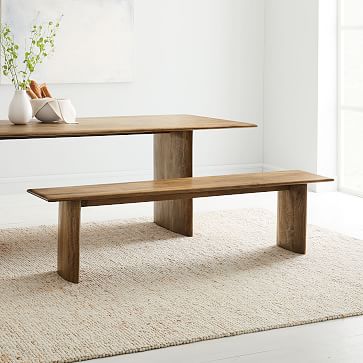 solid wood bench table