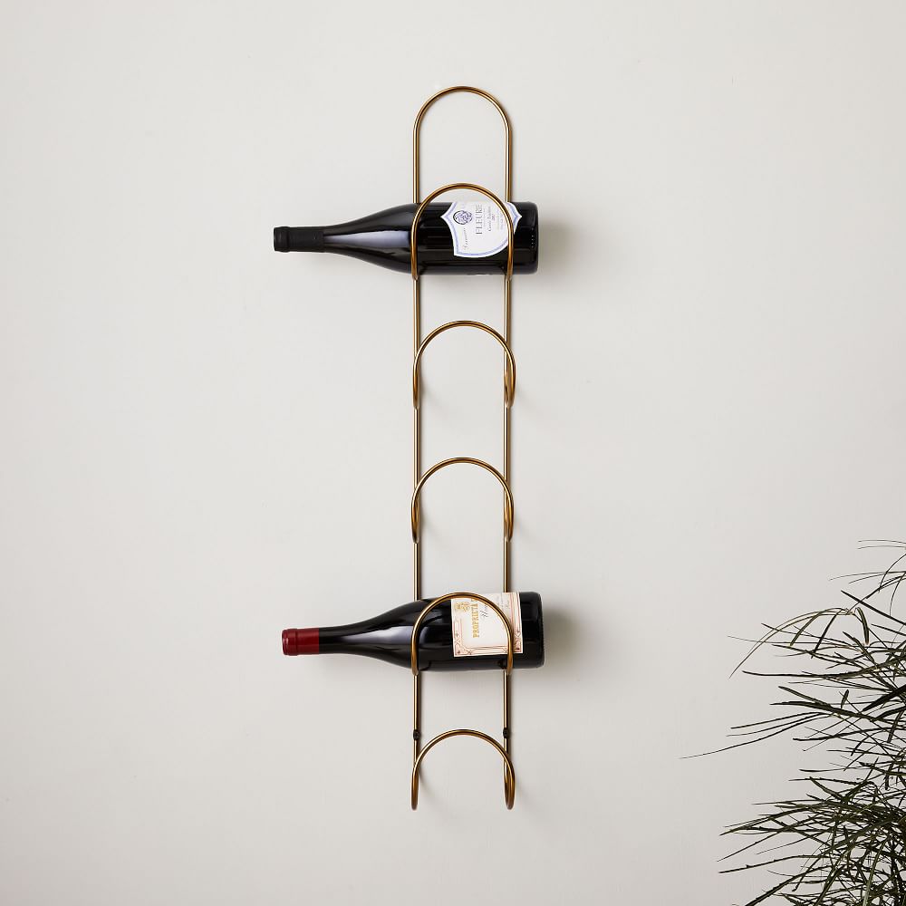 Loop Wine Rack Brass West Elm