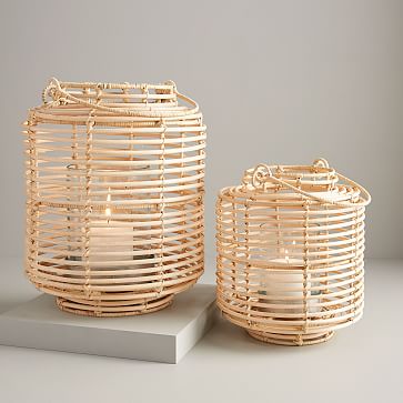 rattan lantern set