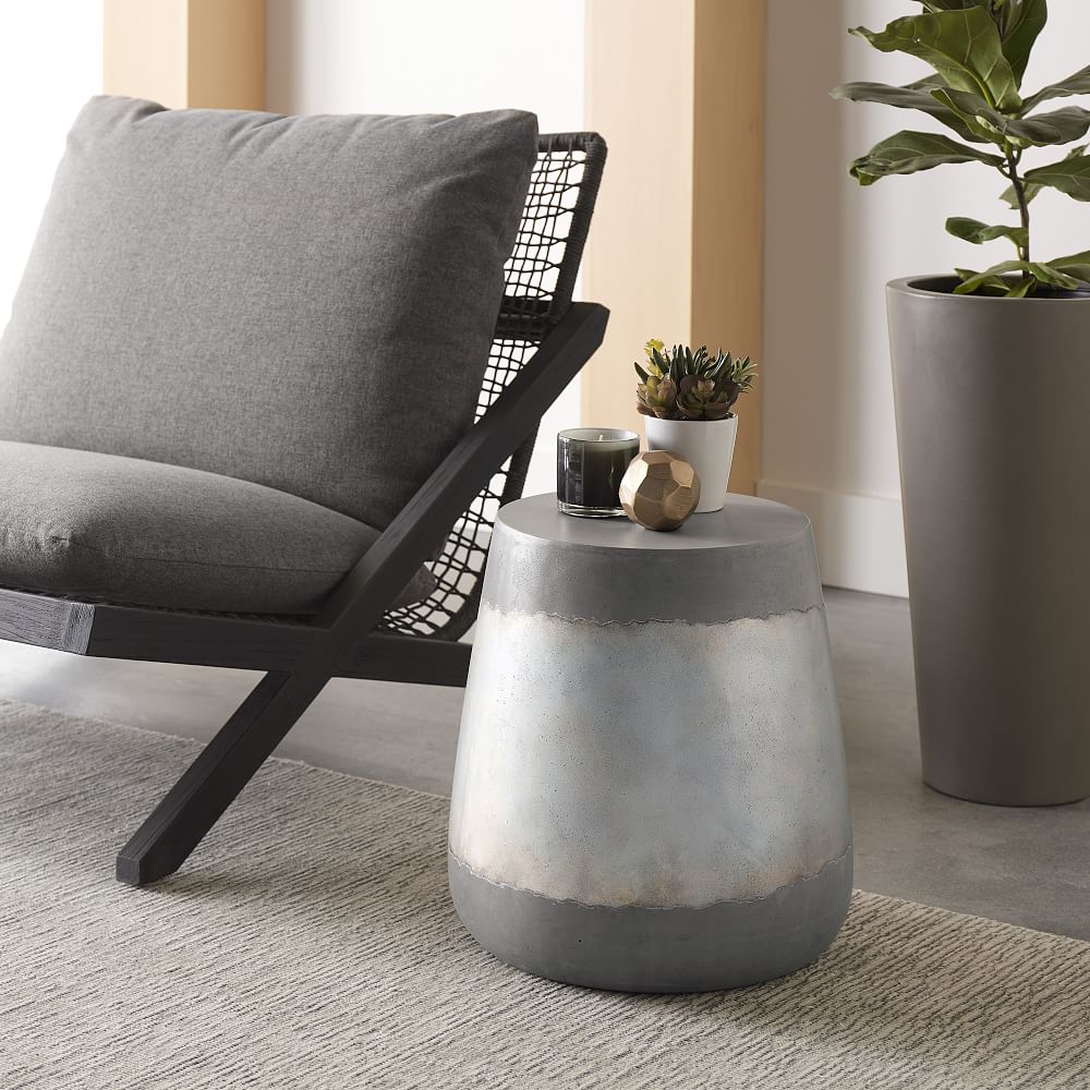 Foiled Concrete Side Table West Elm