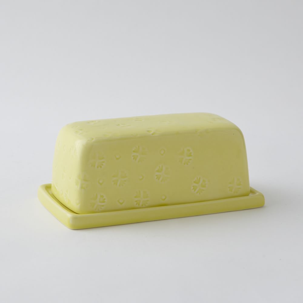 Floral Stamp Butter Dish, Kitchen Storage Solutions West Elm