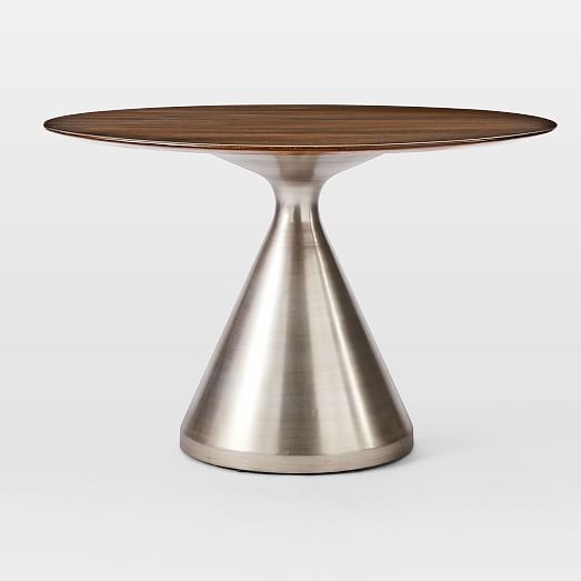 nickel pedestal table