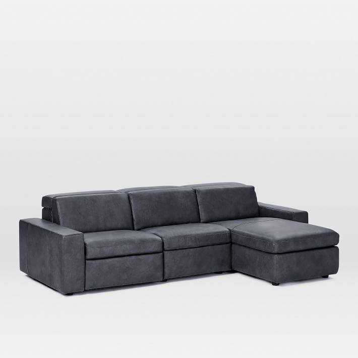 west elm enzo leather reclining sofa