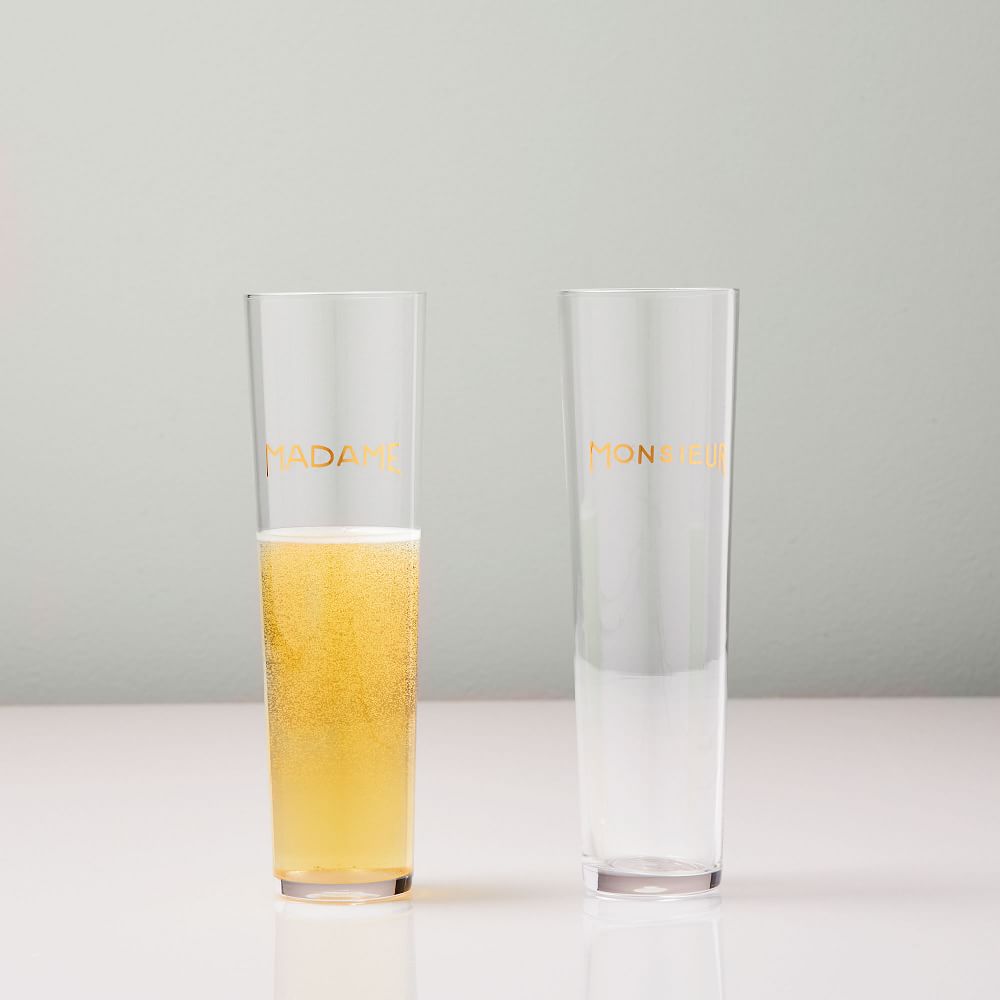 Madame & Monsieur Champagne Flutes West Elm