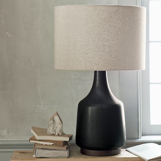 west elm black table lamp