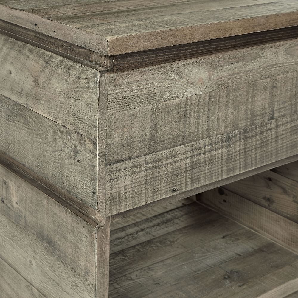 Emmerson® Modern Reclaimed Wood Nightstand Stone Grey West Elm