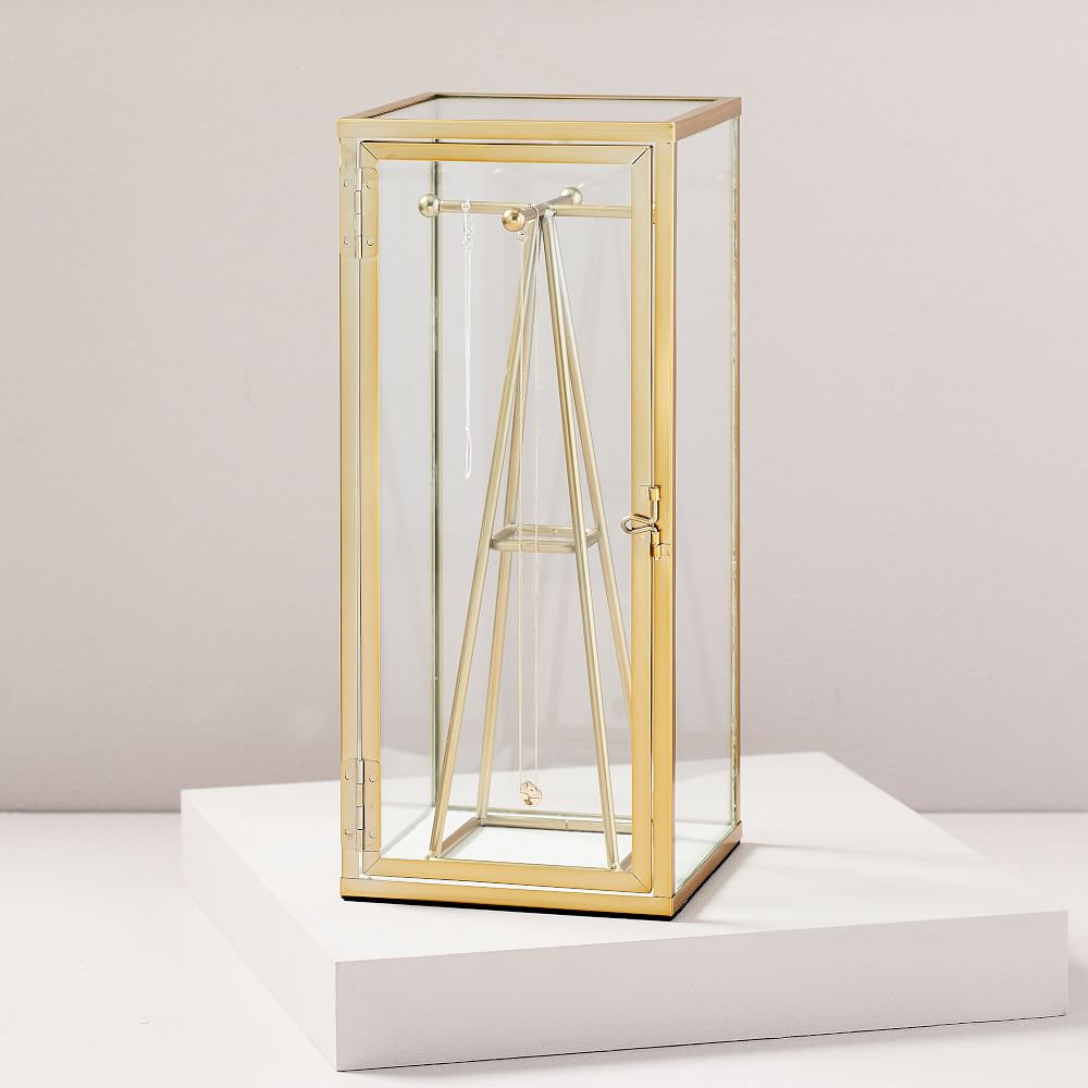 Terrace Brass & Glass Jewelry Stand West Elm