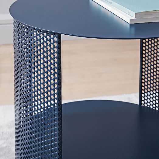 perforated metal side table