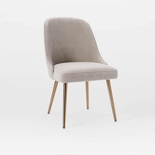 west elm grey chair