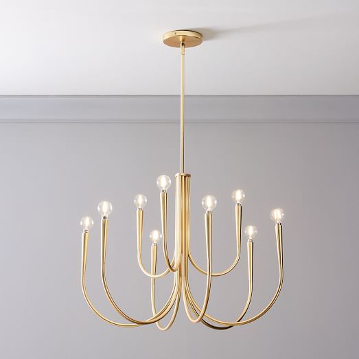 west elm brass pendant light