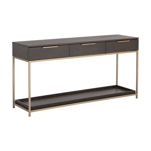 west elm gold console table