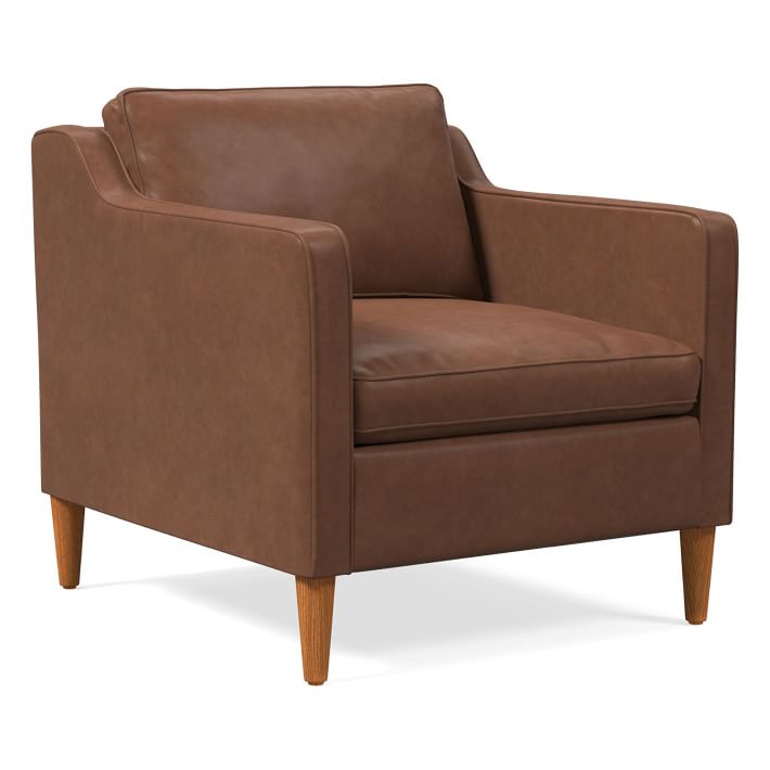 west elm hamilton leather chair