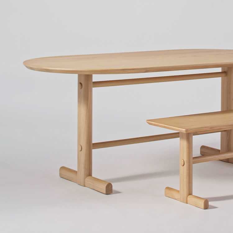 contemporary trestle dining table