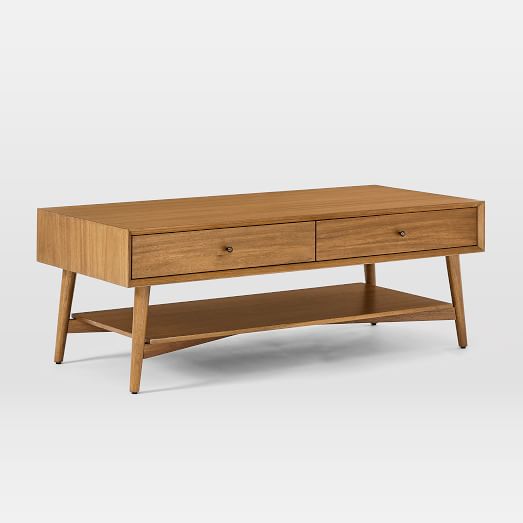 coffee table with storage mid century