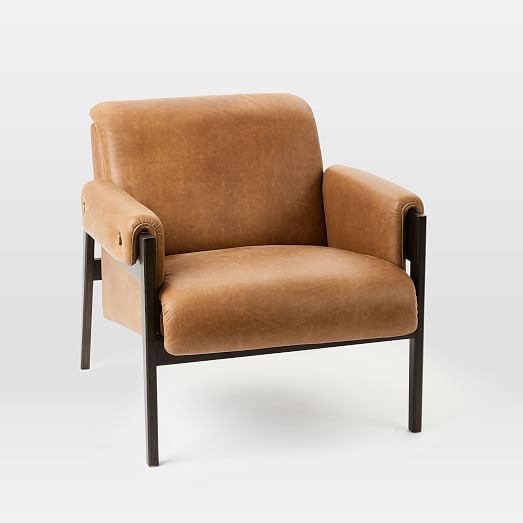 west elm stanton leather chair