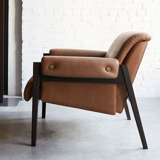 west elm stanton leather chair