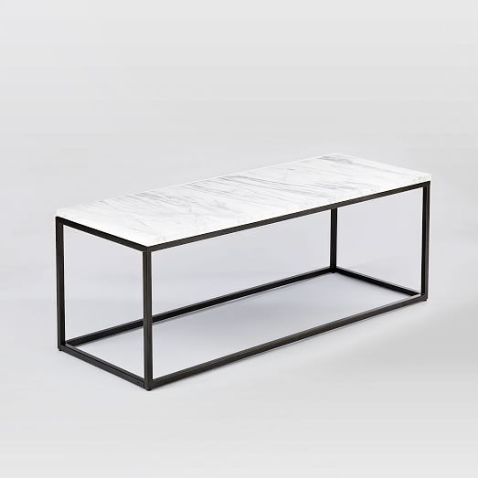 west elm box frame marble coffee table