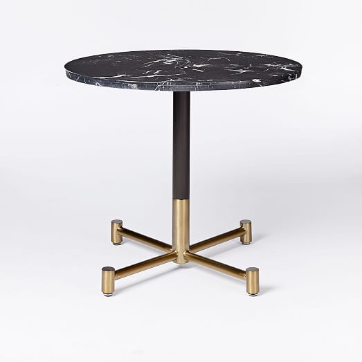 west elm black marble table