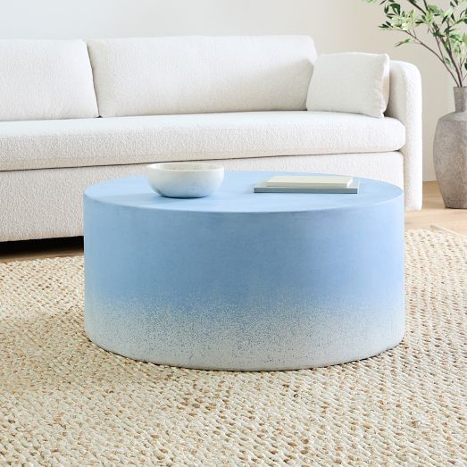 west elm blue coffee table