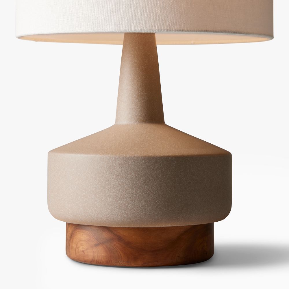 Wood & Ceramic Table Lamp (22") | West Elm