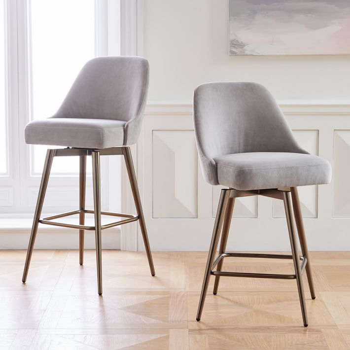 west elm bar stools swivel