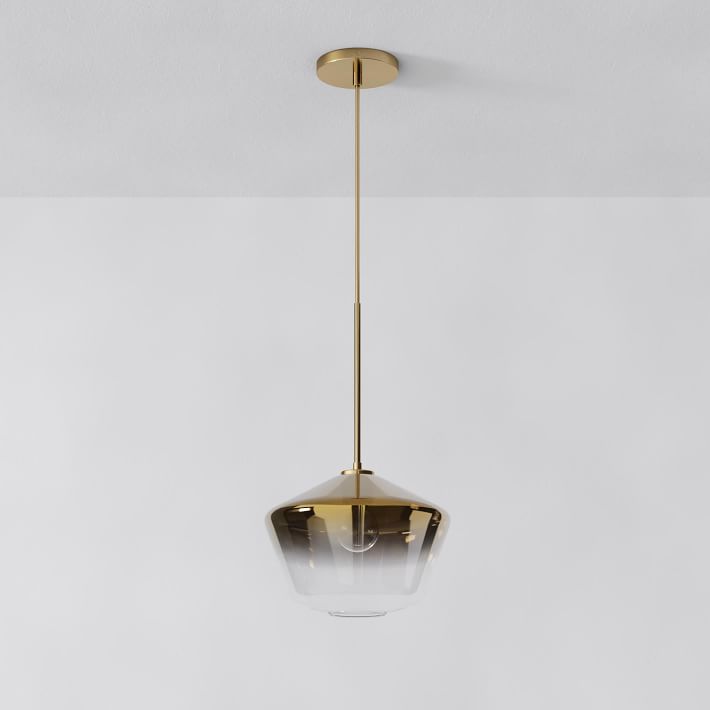 west elm brass pendant light