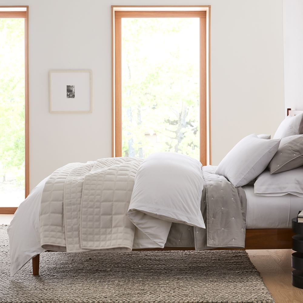 Washed Cotton Percale Quilt & Shams | West Elm