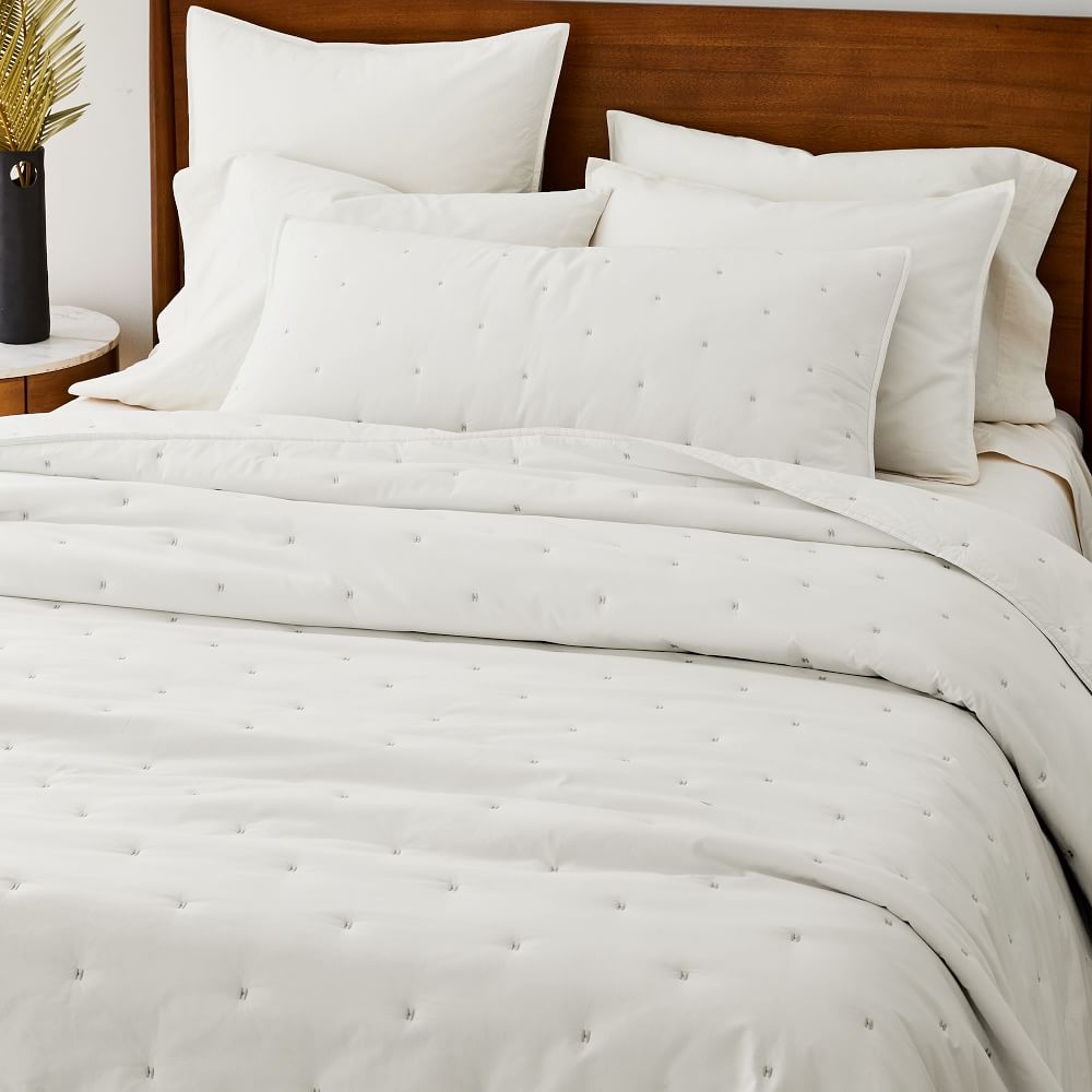 Washed Cotton Percale Quilt & Shams West Elm