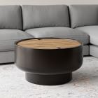 ambudkar drum coffee table with storage