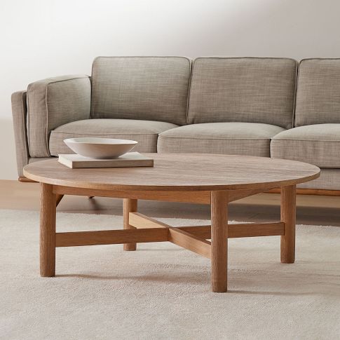 round wood coffee table west elm