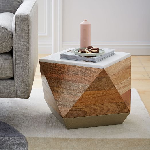 rectangle drum coffee table