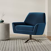 lucas leather swivel base chair