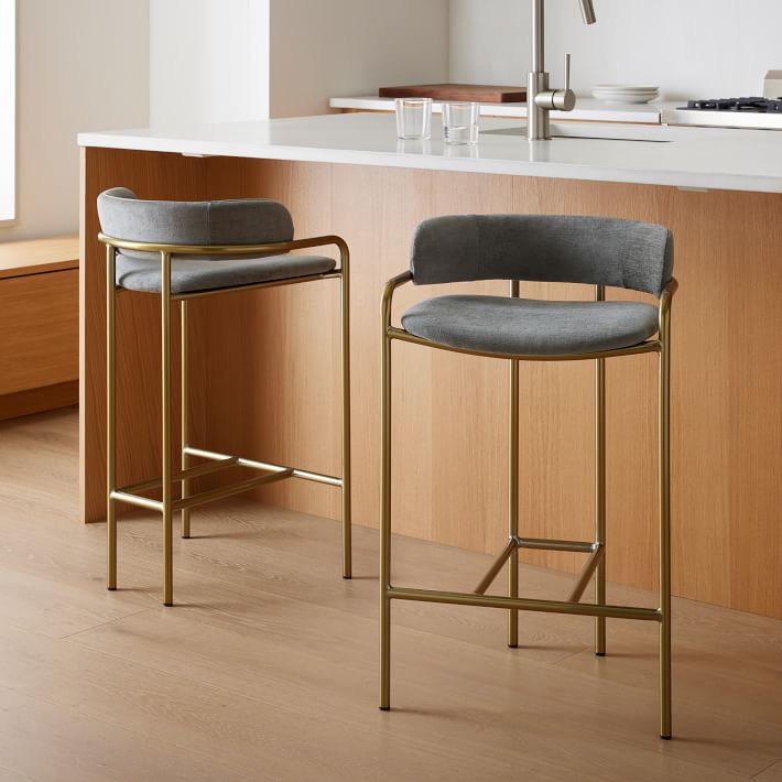 west elm counter stools wood