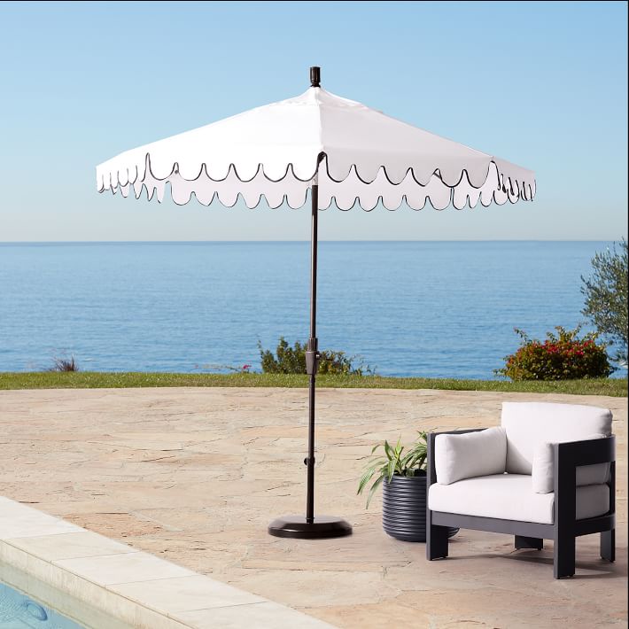 Scallop Edge Outdoor Umbrella (9') West Elm
