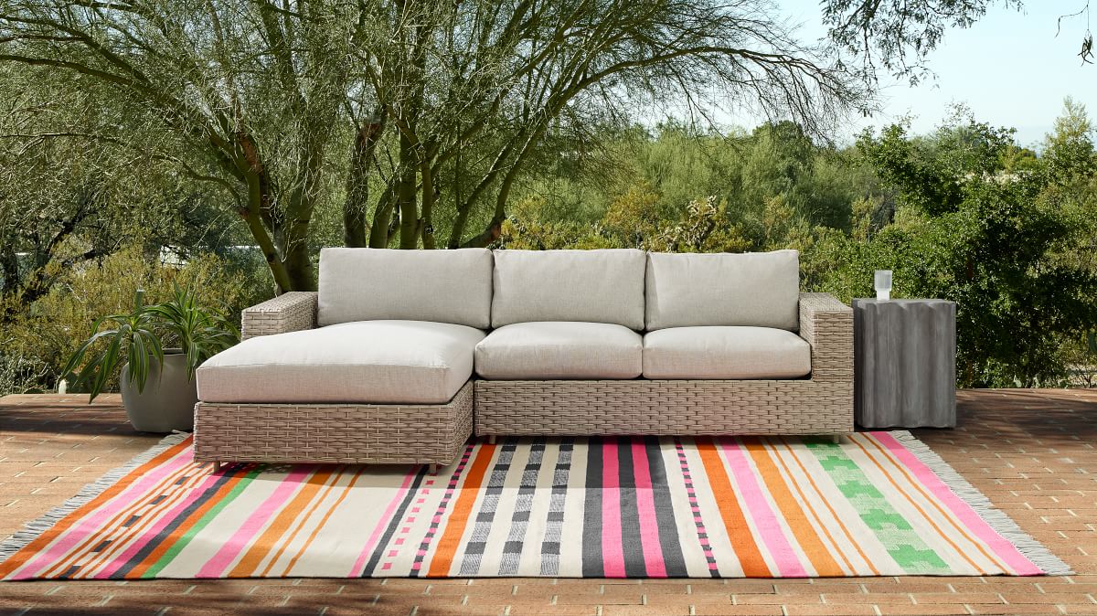 Bolé Road Stripe & Step Outdoor Rug | West Elm