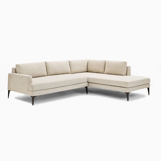 west elm right arm chaise