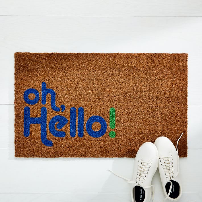 Nickel Designs HandPainted Doormat Oh, Hello West Elm