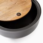 ambudkar drum coffee table with storage