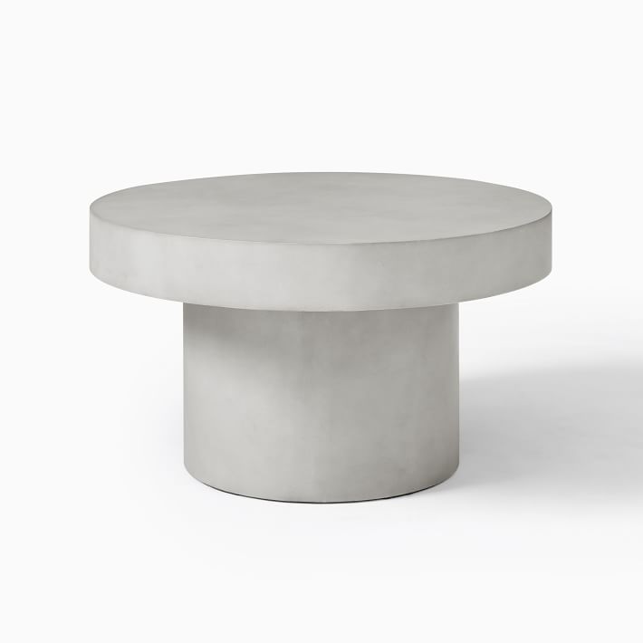 concrete pedestal coffee table