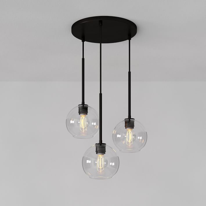 west elm glass link chandelier