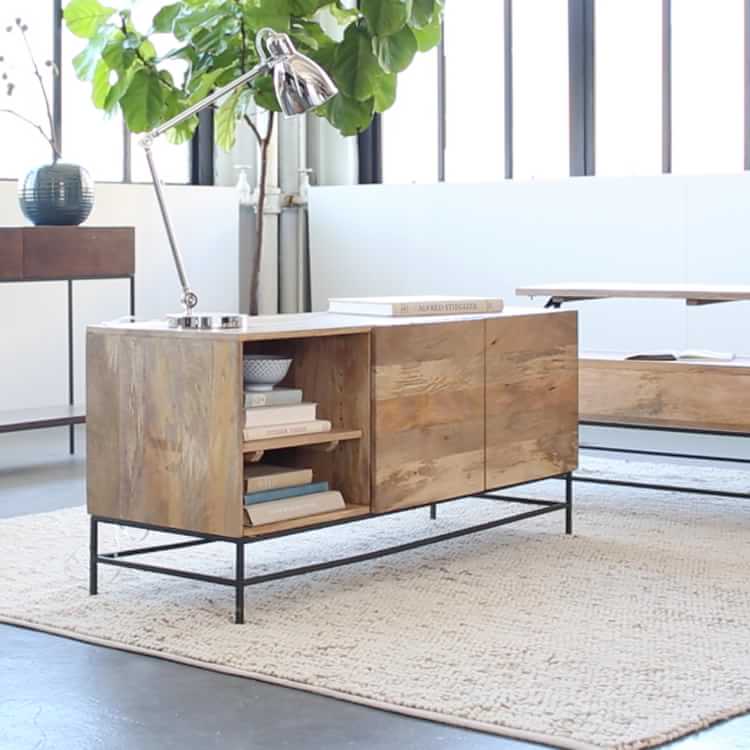 west elm mango wood console