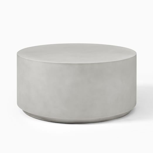 round coffee table concrete