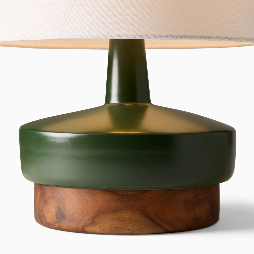 Wood & Ceramic Table Lamp (17") | West Elm