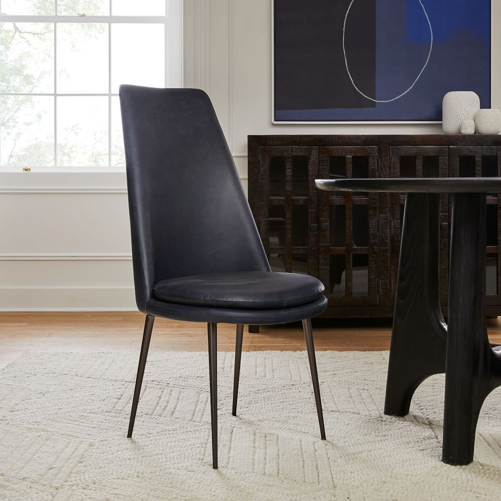 Finley HighBack Leather Dining Chair West Elm