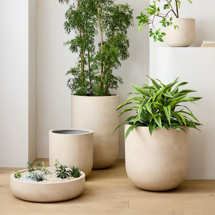 Radius Ficonstone Indoor/Outdoor Planters West Elm